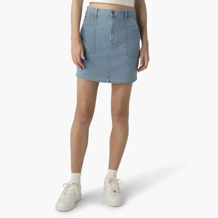 Women039s Denim Carpenter Skirt Stonewashed Light Denim Stonewashed Light Denim swd Women Dickies Skirts and Dresses Women039s Denim Carpenter Skirt Stonewashed Light Denim Stonewashed Light Denim swd Women Dickies Skirts and Dresses