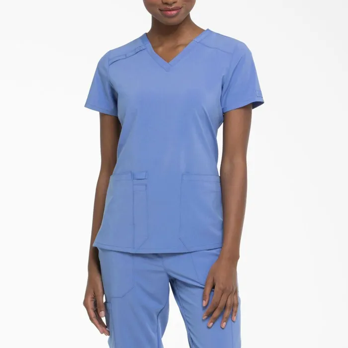 Women039s EDS Essentials VNeck Scrub Top Ceil Blue Ceil Blue cbl Women Dickies Scrubs Women039s EDS Essentials VNeck Scrub Top Ceil Blue Ceil Blue cbl Women Dickies Scrubs