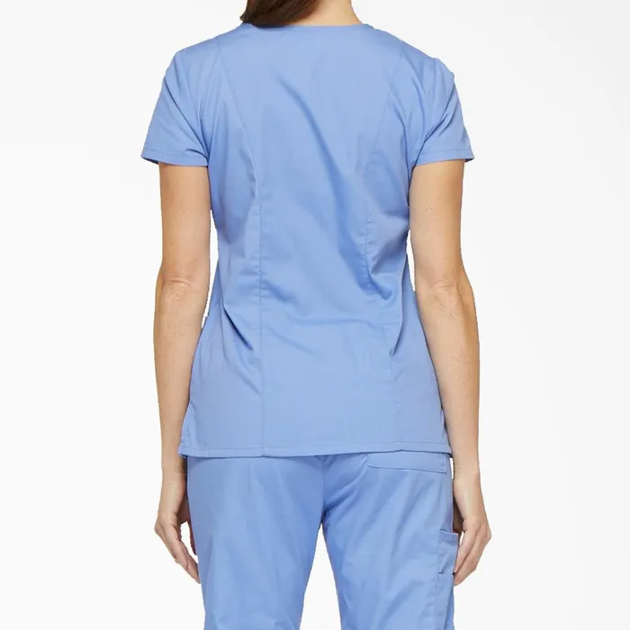 Women039s EDS Signature VNeck Scrub Top With Pen Slot Ceil Blue Ceil Blue cbl Women Dickies Scrubs Women039s EDS Signature VNeck Scrub Top With Pen Slot Ceil Blue Ceil Blue cbl Women Dickies Scrubs