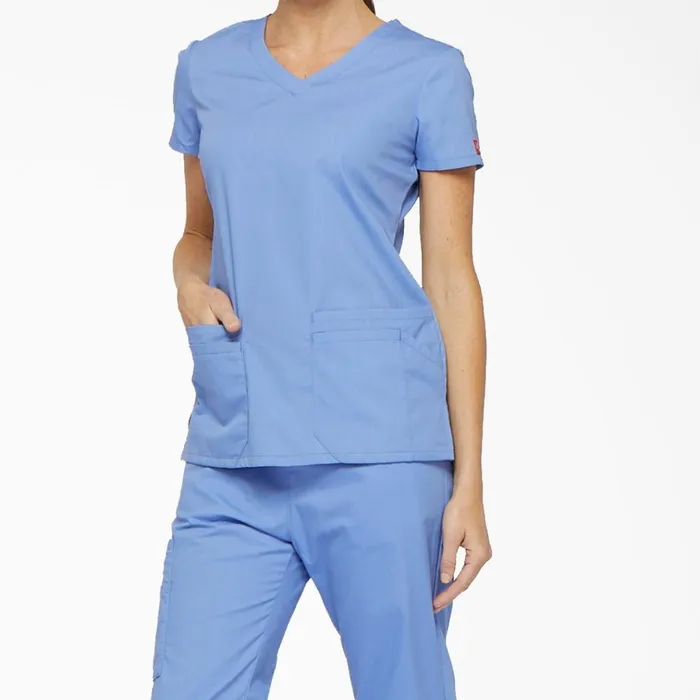 Women039s EDS Signature VNeck Scrub Top With Pen Slot Ceil Blue Ceil Blue cbl Women Dickies Scrubs Women039s EDS Signature VNeck Scrub Top With Pen Slot Ceil Blue Ceil Blue cbl Women Dickies Scrubs