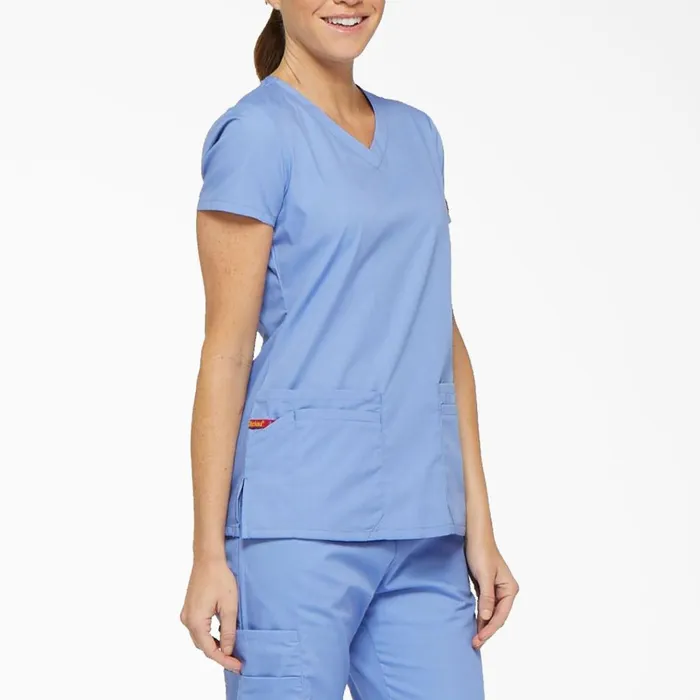 Women039s EDS Signature VNeck Scrub Top With Pen Slot Ceil Blue Ceil Blue cbl Women Dickies Scrubs Women039s EDS Signature VNeck Scrub Top With Pen Slot Ceil Blue Ceil Blue cbl Women Dickies Scrubs