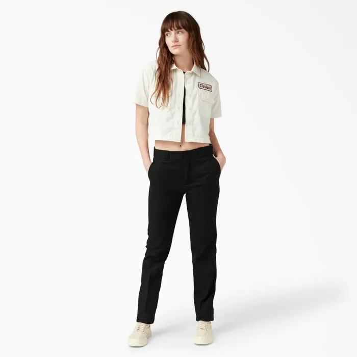 Women039s FLEX Slim Fit Pants Black Black bk Women Dickies Work Pants
