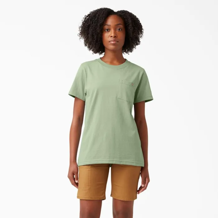 Women039s Heavyweight Short Sleeve Pocket TShirt Celadon Green Celadon Green c2g Women Dickies TShirts Women039s Heavyweight Short Sleeve Pocket TShirt Celadon Green Celadon Green c2g Women Dickies TShirts