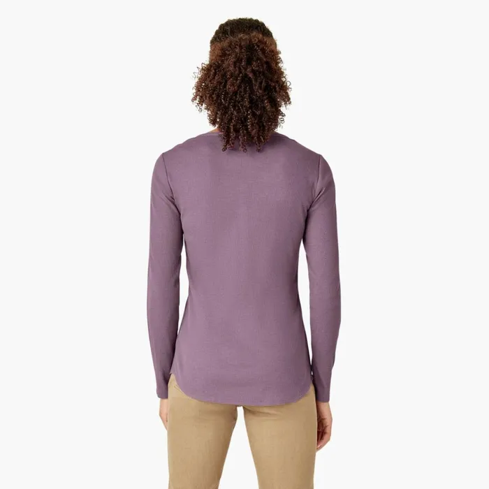 Women039s Henley Long Sleeve Shirt Grapeade Grapeade gsd Women Dickies Work Tops Women039s Henley Long Sleeve Shirt Grapeade Grapeade gsd Women Dickies Work Tops