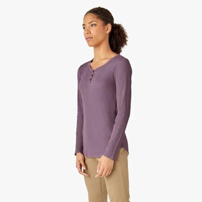 Women039s Henley Long Sleeve Shirt Grapeade Grapeade gsd Women Dickies Work Tops Women039s Henley Long Sleeve Shirt Grapeade Grapeade gsd Women Dickies Work Tops