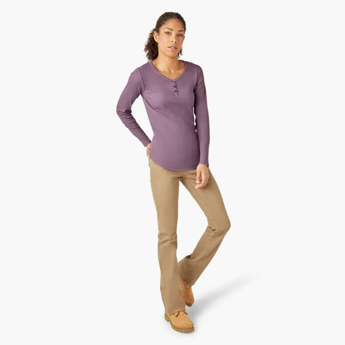 Women039s Henley Long Sleeve Shirt Grapeade Grapeade gsd Women Dickies Work Tops Women039s Henley Long Sleeve Shirt Grapeade Grapeade gsd Women Dickies Work Tops