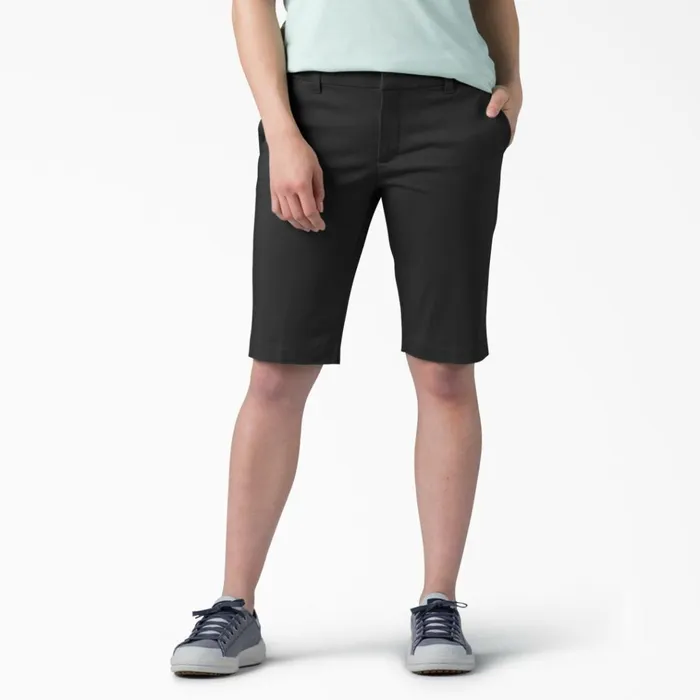 Women039s Perfect Shape Straight Fit Bermuda Shorts 11034 Rinsed Black Rinsed Black rbkx Women Dickies Work Shorts Women039s Perfect Shape Straight Fit Bermuda Shorts 11034 Rinsed Black Rinsed Black rbkx Women Dickies Work Shorts