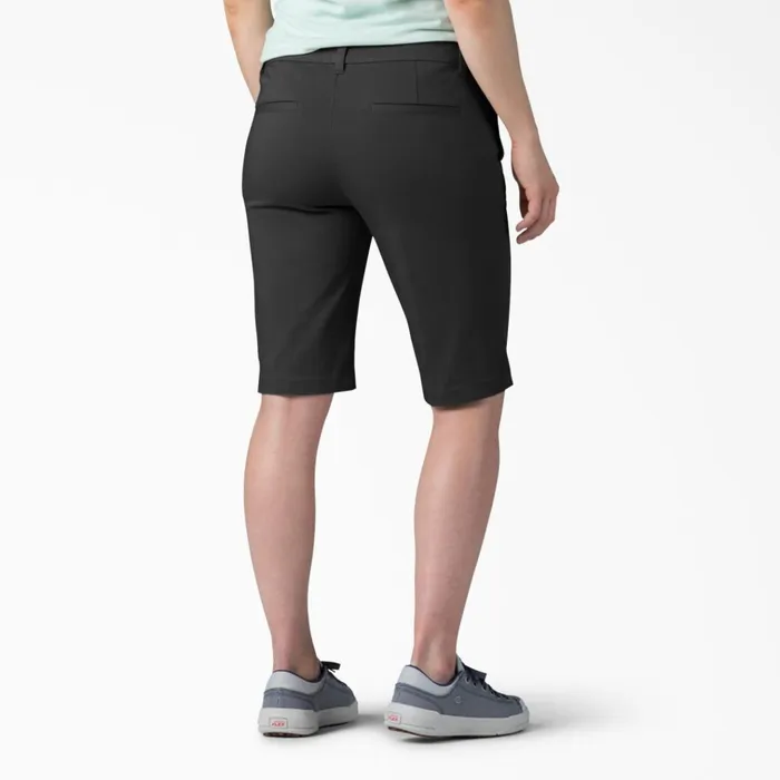 Women039s Perfect Shape Straight Fit Bermuda Shorts 11034 Rinsed Black Rinsed Black rbkx Women Dickies Work Shorts