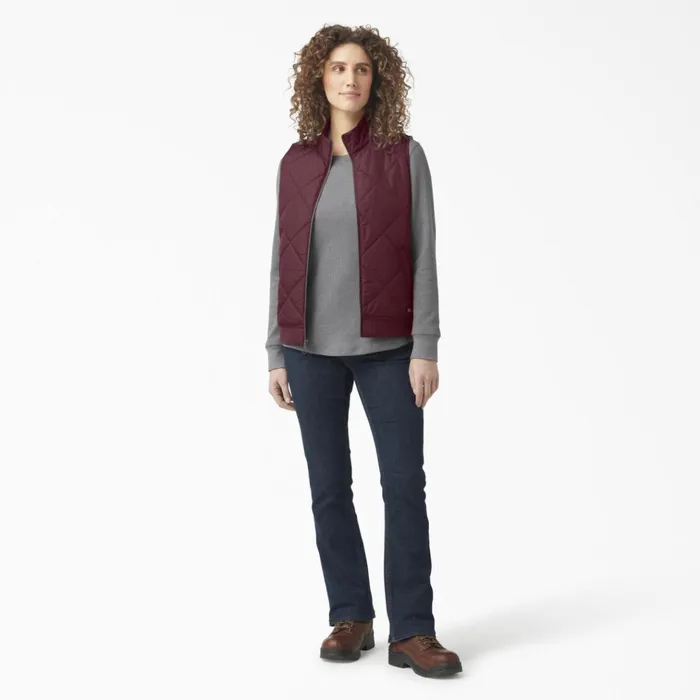 Women039s Quilted Vest Burgundy Burgundy by Women Dickies Vests Women039s Quilted Vest Burgundy Burgundy by Women Dickies Vests
