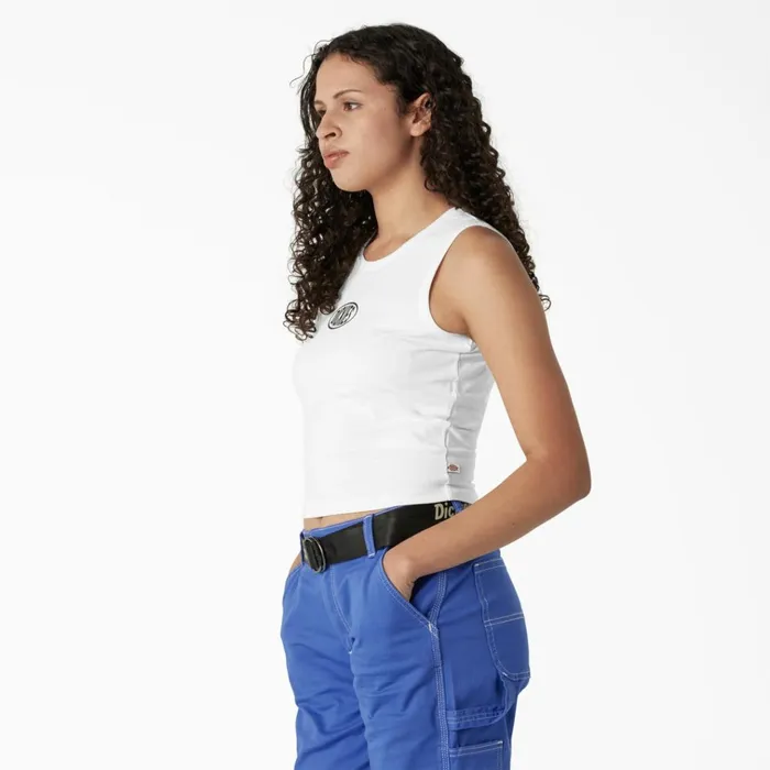 Women039s Racerback Cropped Tank Top White White wh Women Dickies Cropped Tops Women039s Racerback Cropped Tank Top White White wh Women Dickies Cropped Tops