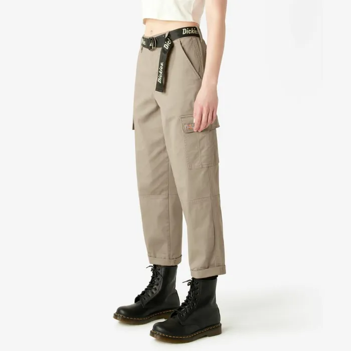 Women039s Relaxed Fit Cropped Cargo Pants Desert Sand Desert Sand ds Women Dickies Cargo