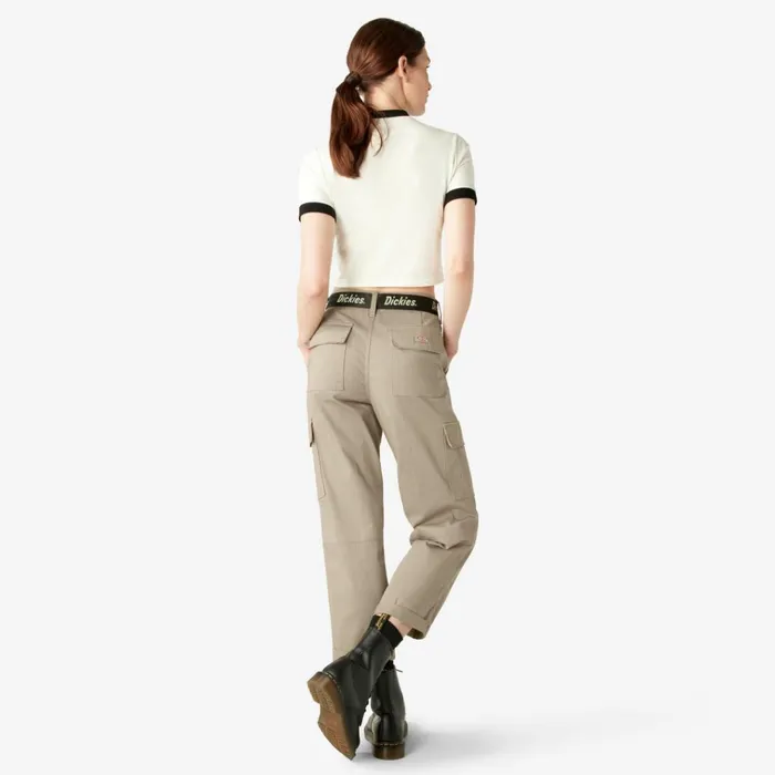 Women039s Relaxed Fit Cropped Cargo Pants Desert Sand Desert Sand ds Women Dickies Cargo