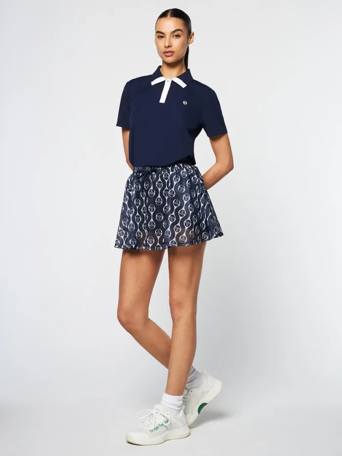 Women Athleisure Sergio Tacchini Lesi Mesh Skirt Maritime Blue