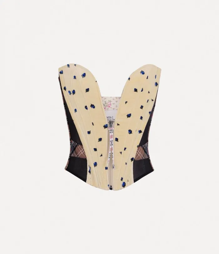 Women Audrey Corset Bluepattern Vivienne Westwood Tops And Shirts