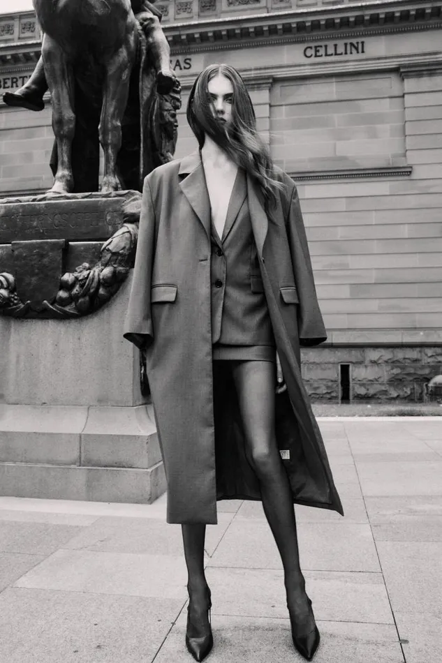 Women Bardot Coats Maika Oversized Coat In Dark Grey Women Bardot Coats Maika Oversized Coat In Dark Grey