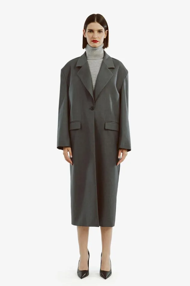 Women Bardot Coats Maika Oversized Coat In Dark Grey Women Bardot Coats Maika Oversized Coat In Dark Grey