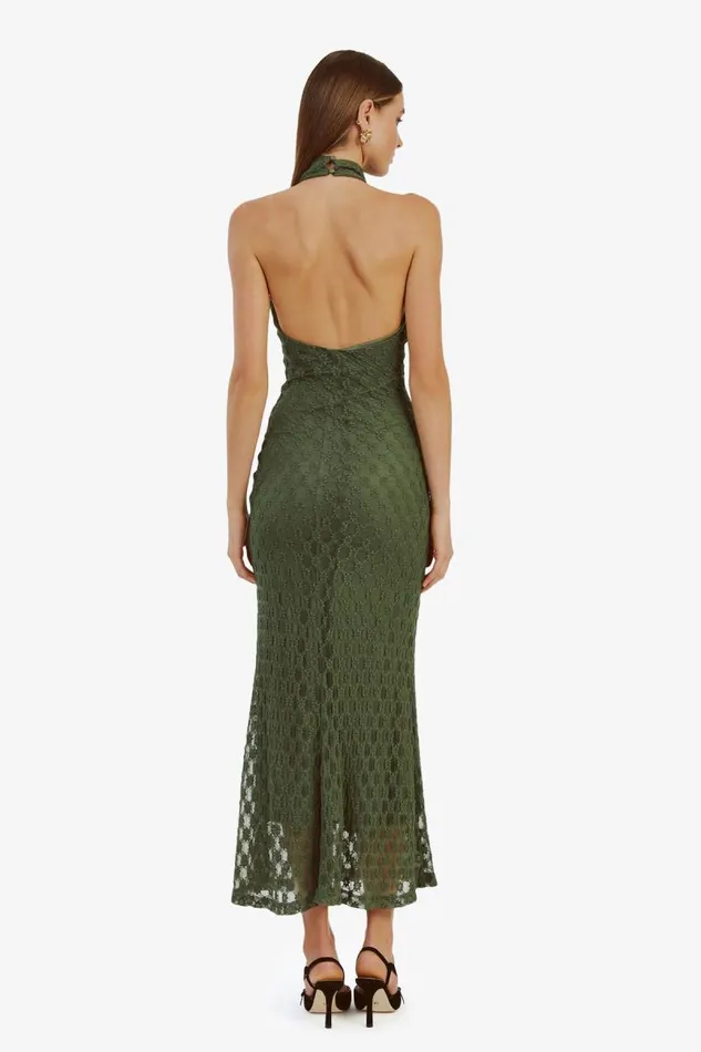 Women Bardot Day To Night Dresses Adoni Ola Lace Maxi Dress In Khaki Women Bardot Day To Night Dresses Adoni Ola Lace Maxi Dress In Khaki