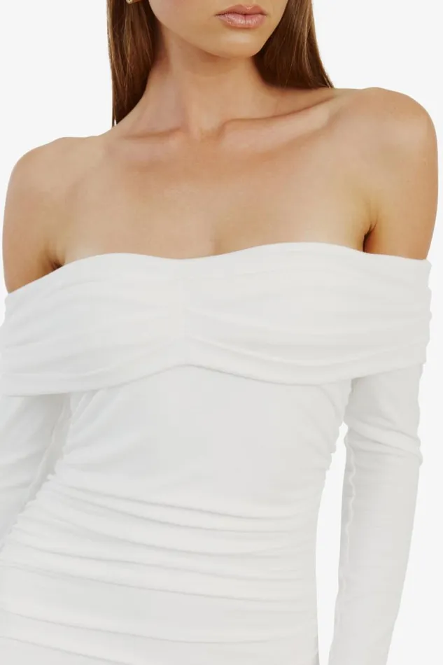 Women Bardot Day To Night Dresses Arkie Knit Maxi Dress In Ivory Women Bardot Day To Night Dresses Arkie Knit Maxi Dress In Ivory