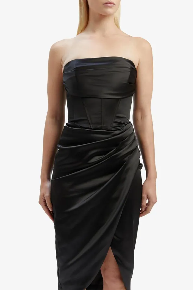 Women Bardot Day To Night Dresses Jamila Corset Dress In Black Women Bardot Day To Night Dresses Jamila Corset Dress In Black
