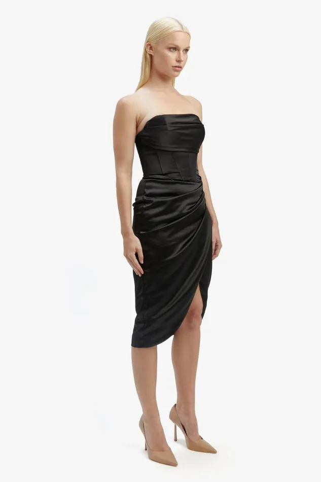 Women Bardot Day To Night Dresses Jamila Corset Dress In Black Women Bardot Day To Night Dresses Jamila Corset Dress In Black