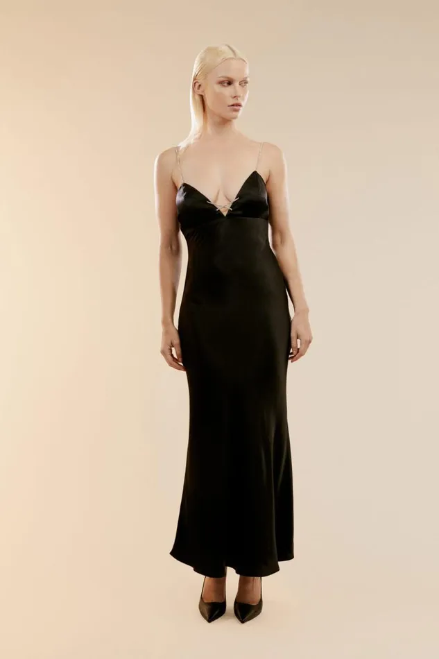 Women Bardot Day To Night Dresses Lili Midi Dress In Black