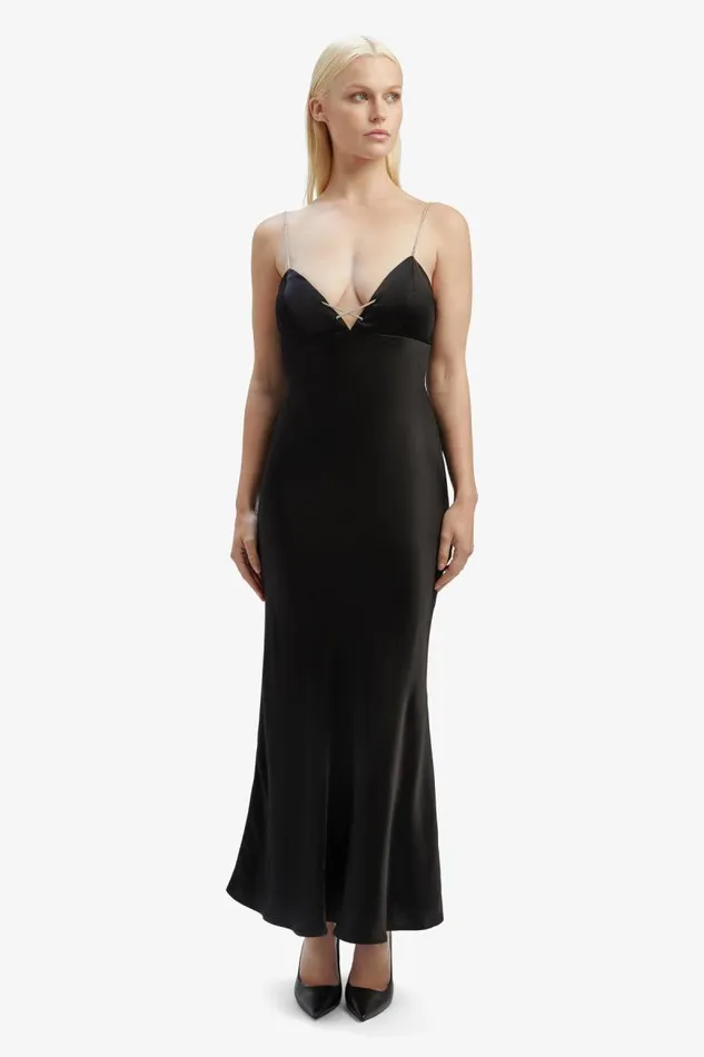 Women Bardot Day To Night Dresses Lili Midi Dress In Black