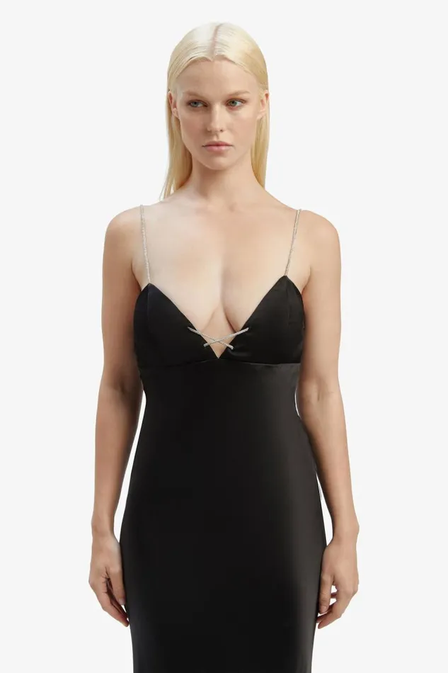 Women Bardot Day To Night Dresses Lili Midi Dress In Black