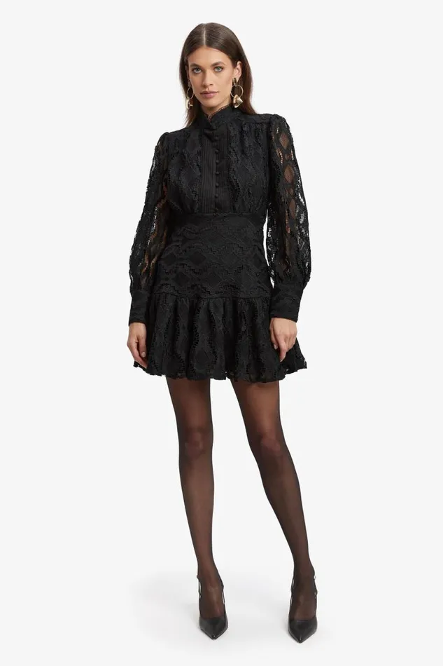 Women Bardot Day To Night Dresses Remy Lace Dress In Black Women Bardot Day To Night Dresses Remy Lace Dress In Black