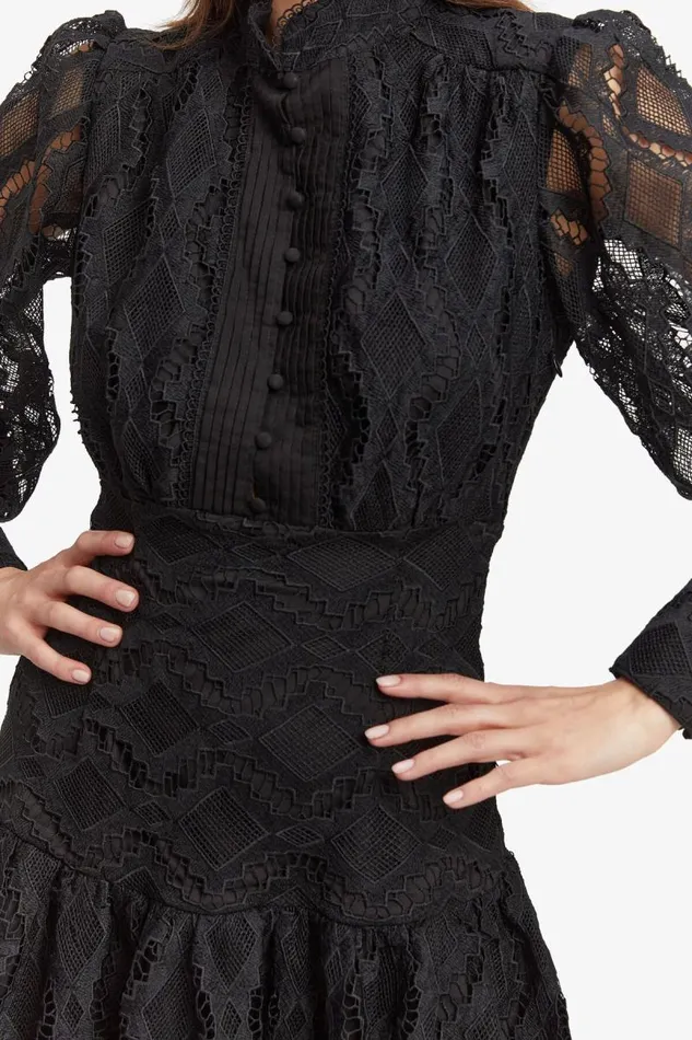 Women Bardot Day To Night Dresses Remy Lace Dress In Black Women Bardot Day To Night Dresses Remy Lace Dress In Black