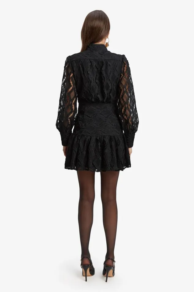Women Bardot Day To Night Dresses Remy Lace Dress In Black Women Bardot Day To Night Dresses Remy Lace Dress In Black