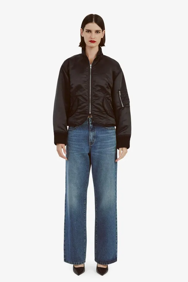 Women Bardot Jackets Fitted Bomber Jacket In Black Women Bardot Jackets Fitted Bomber Jacket In Black