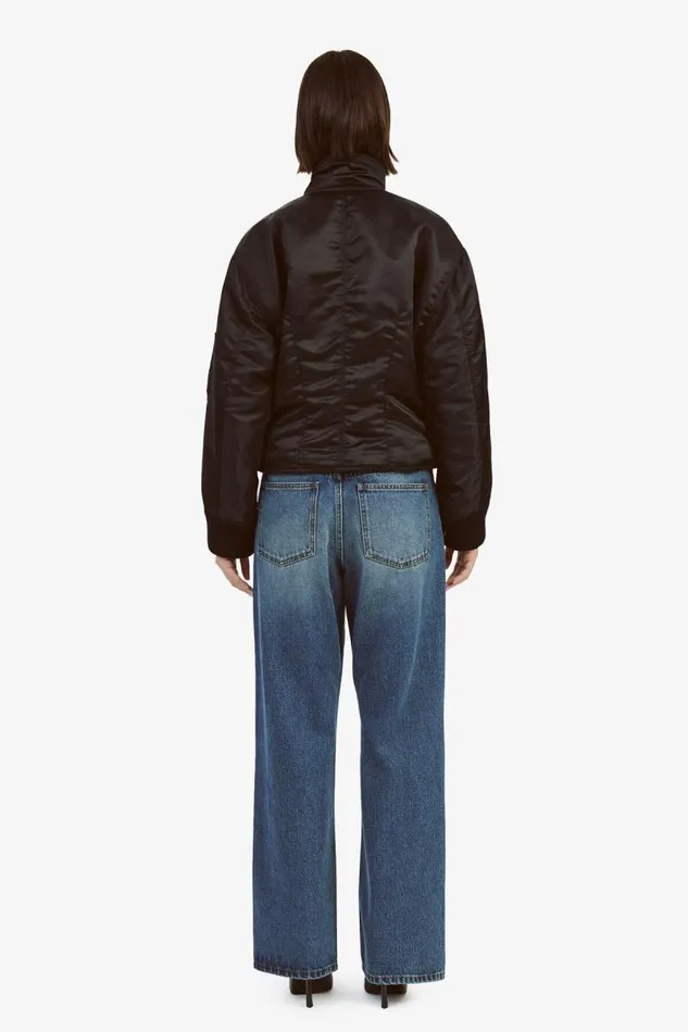 Women Bardot Jackets Fitted Bomber Jacket In Black Women Bardot Jackets Fitted Bomber Jacket In Black