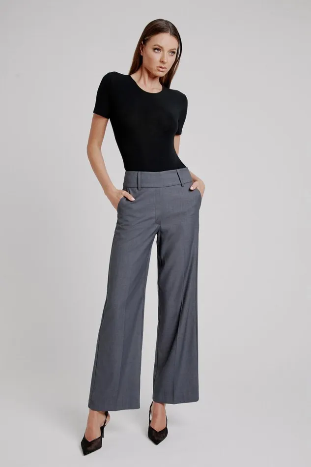 Women Bardot Pants Maika Straight Leg Pant In Dark Grey