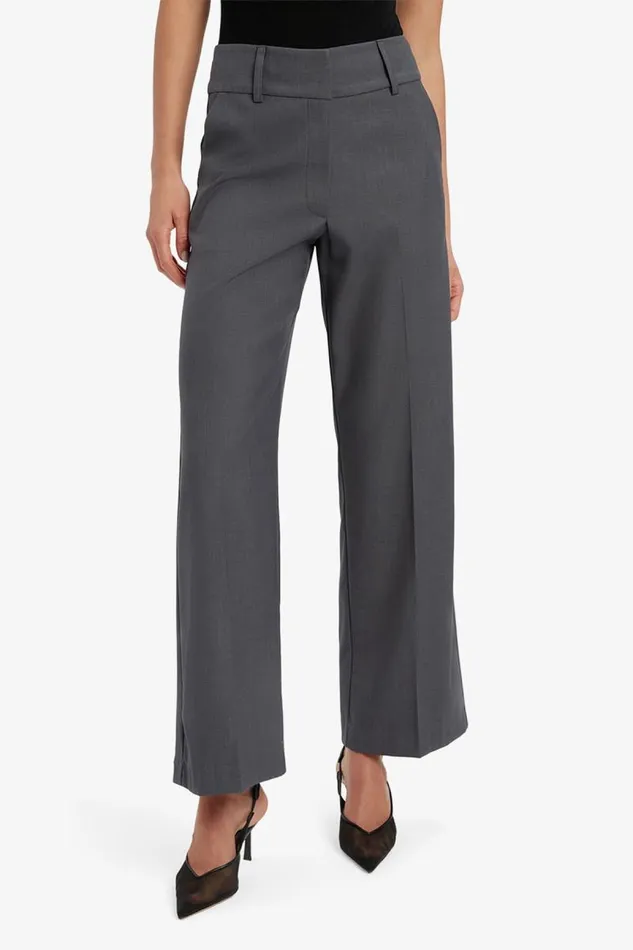 Women Bardot Pants Maika Straight Leg Pant In Dark Grey Women Bardot Pants Maika Straight Leg Pant In Dark Grey