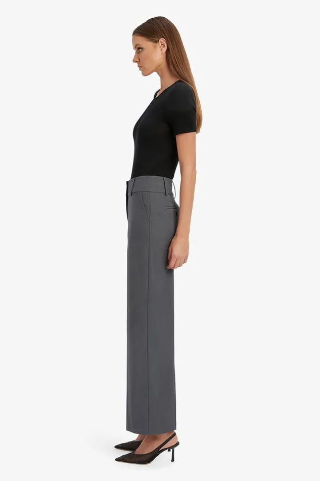 Women Bardot Pants Maika Straight Leg Pant In Dark Grey Women Bardot Pants Maika Straight Leg Pant In Dark Grey