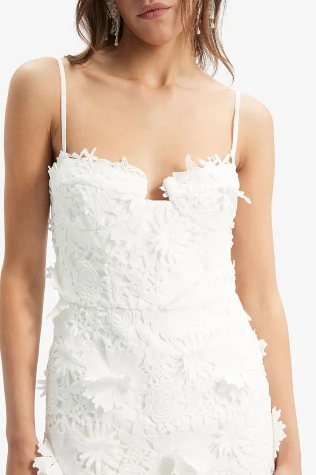 Women Bardot Party Dresses Brias Lace Mini Dress In Orchid White
