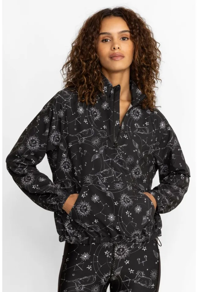 Women Bee Active Mock Neck Pullover Jacket Bijou Johnny Was Outerwear