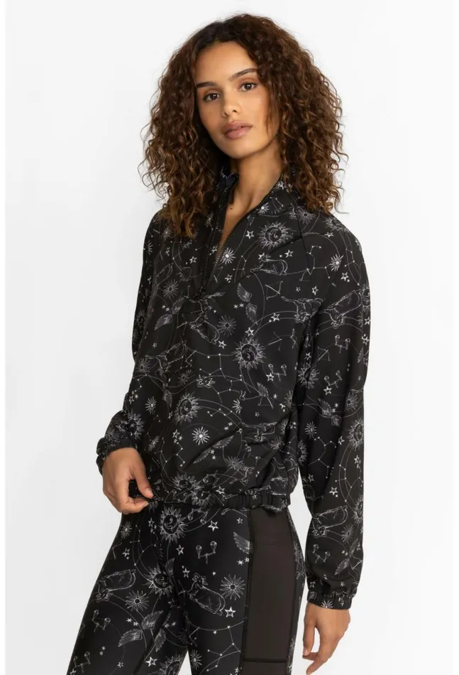 Women Bee Active Mock Neck Pullover Jacket Bijou Johnny Was Outerwear