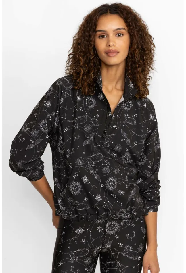 Women Bee Active Mock Neck Pullover Jacket Bijou Johnny Was Outerwear