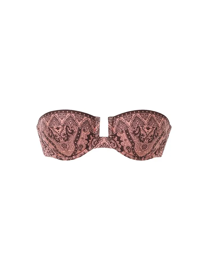 Women Bikinis Zimmermann Ottie Balconette Bra Coral Paisley