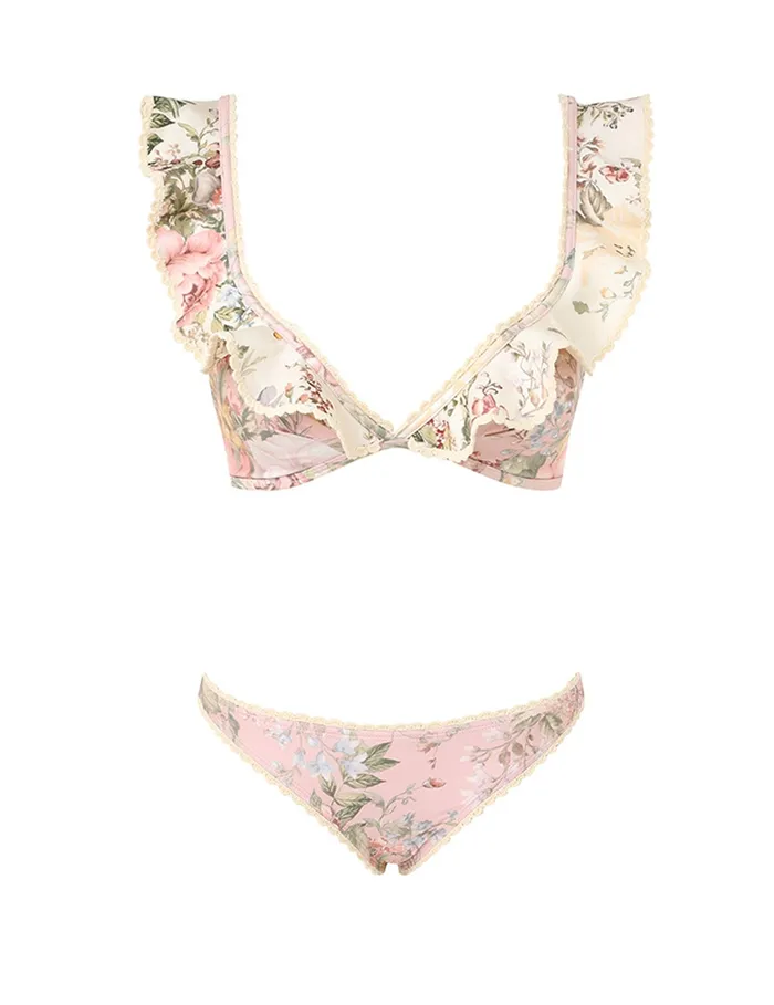 Women Bikinis Zimmermann Waverly Crochet Frill Bikini Spliced