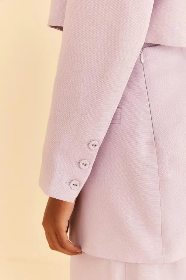 Women Blazers Farm Rio Lilac Cut Out Blazer