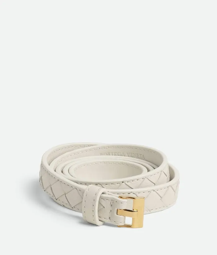 Women Bottega Veneta Belts Thin Watch Belt Chalk
