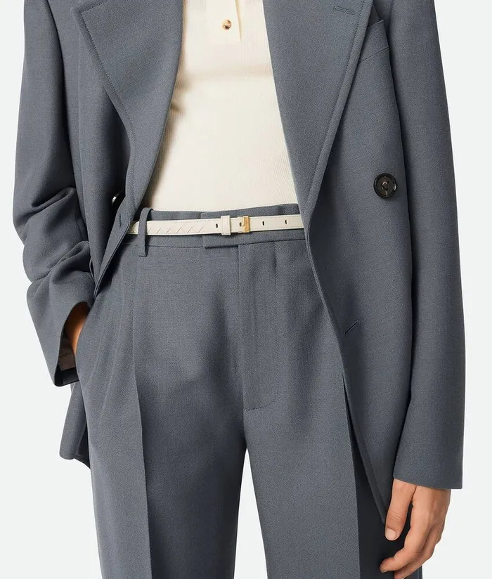 Women Bottega Veneta Belts Thin Watch Belt Chalk