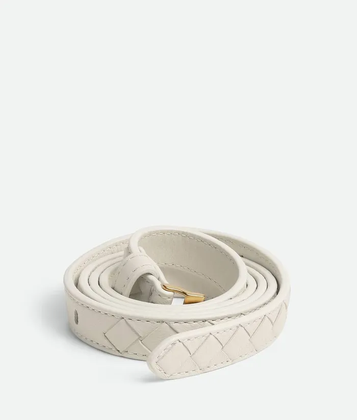 Women Bottega Veneta Belts Thin Watch Belt Chalk
