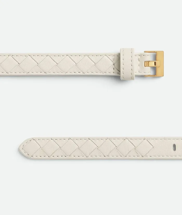 Women Bottega Veneta Belts Thin Watch Belt Chalk