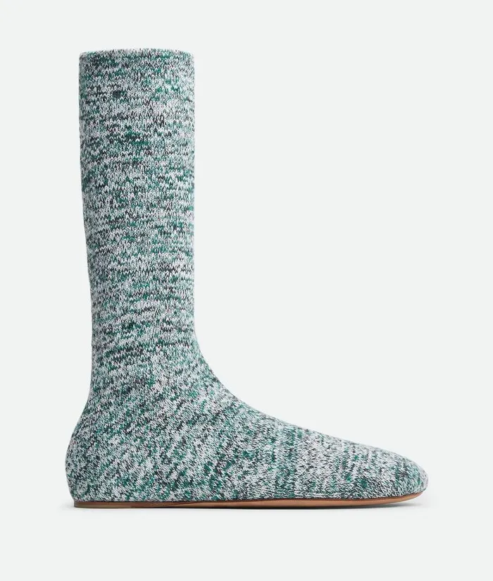 Women Bottega Veneta Boots Domenica Boot Whiteblackemerald Green