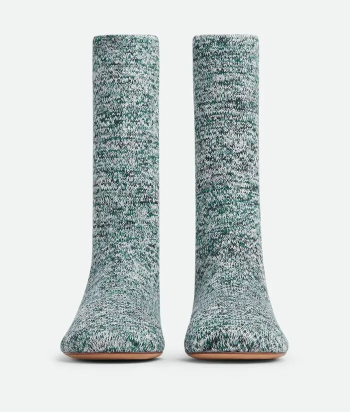 Women Bottega Veneta Boots Domenica Boot Whiteblackemerald Green