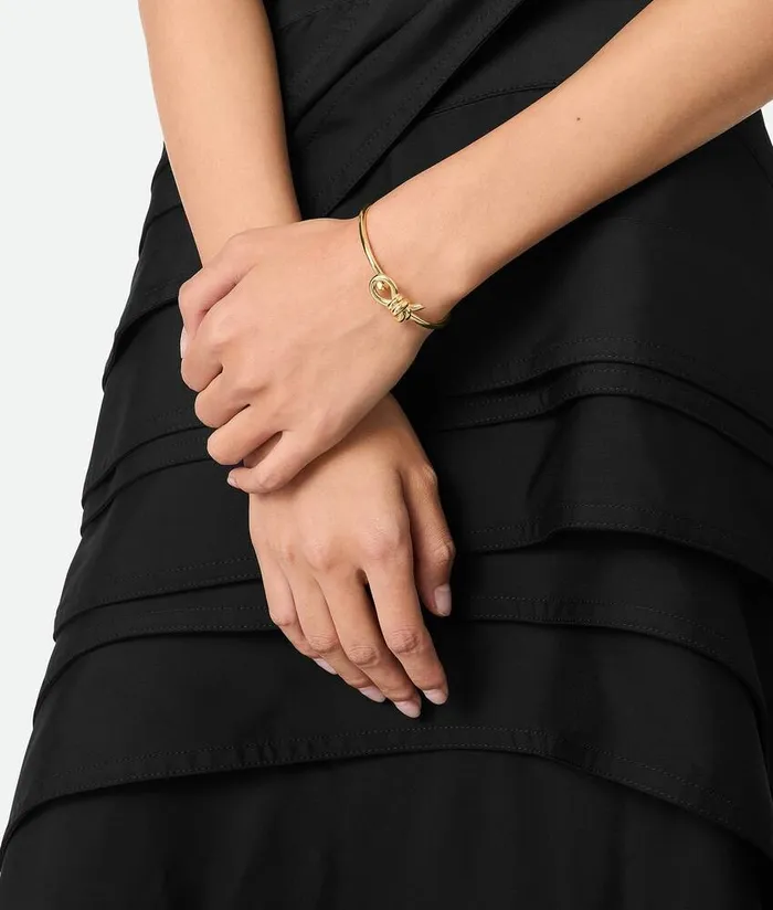 Women Bottega Veneta Bracelets Knot Bracelet Yellow Gold