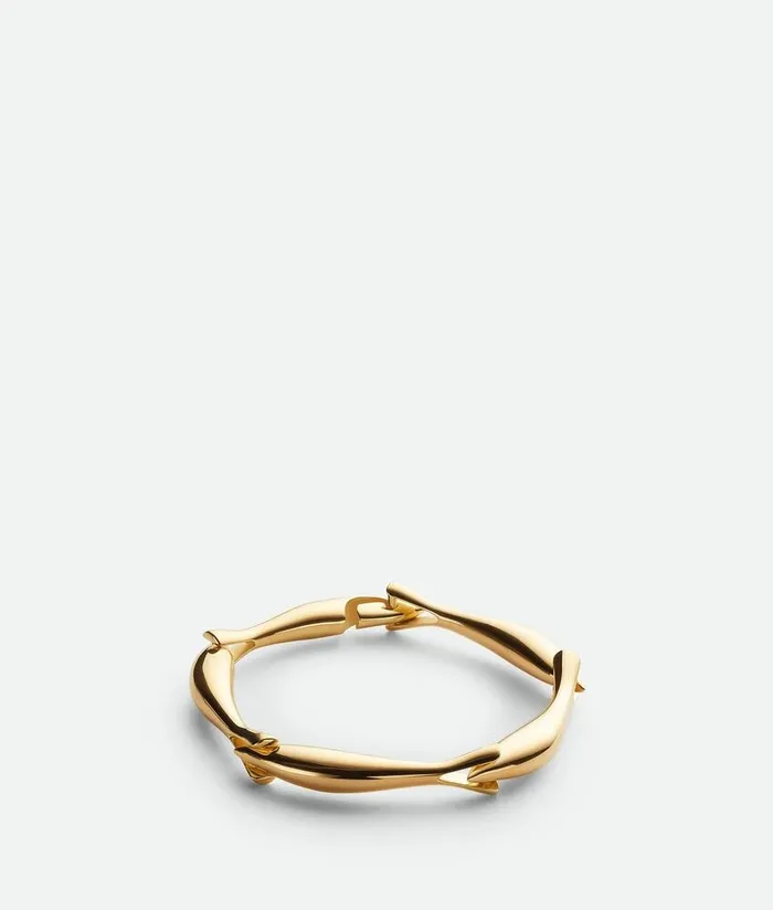 Women Bottega Veneta Bracelets Sardine Bracelet Yellow Gold